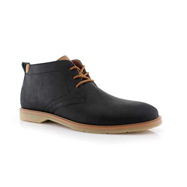 Imagem de Ferro Aldo Botas Chukka masculinas | Vestido clássico, casual e estilos de tênis | Bota de cano curto com cadarço para o trabalho e uso diário, 2. Preto [Sola de goma], 39