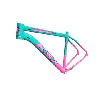 Imagem de Quadro Ksx Aro 29 Mtb Material Alúminio Cabeamento Interno, Verde rosa