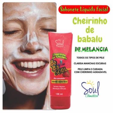 Imagem de Sabonete Liquido Facial Cheiro de Melancia BabaSoul 100ml - NoBrand