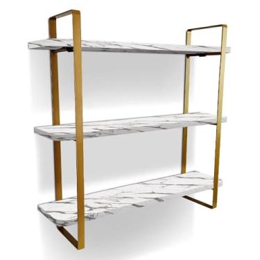 Imagem de Prateleira Tripla Hone Modelo Industrial 60x15 - dourado/vulcano