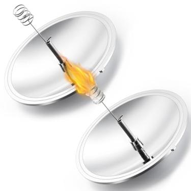 Imagem de Maitys 2 peças de acendedor de fogo solar acendedor de faísca solar ferramenta de sobrevivência para acampamento à prova de vento kits de viagem de emergência espelho parabólico fogão de ignição