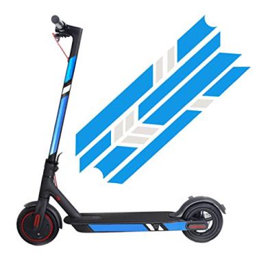 Imagem de Adesivos refletivos para scooter elétrica XIAOMI M365 Ninebot ES1 ES2 ES3 ES4, adesivo de filme refletivo noturno à prova d'água decalque pedal scooter acessórios
