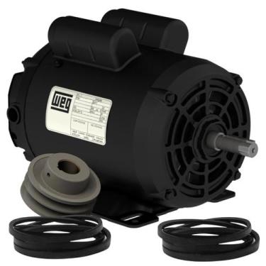 Imagem de Motor Weg Betoneira 400L 2Cv Kit Polia E Correias Para Csm