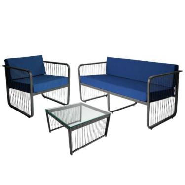 Imagem de Conjunto 1 Poltrona 1 Namoradeira e 1 Mesa de Centro Santiago em Alumí