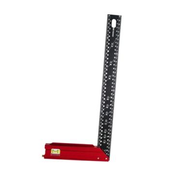 Imagem de WeiLaiKeQi Woodwork L Régua quadrada Foldando a ferramenta quadrada com orifício de inserção ângulo de ângulo reto régua governante carpintaria para o hobby de, 40cm