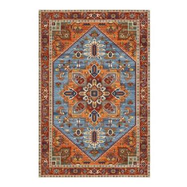 Imagem de Tapete decorativo para quarto, grosso, macio e fofo, para estudo, estilo americano retrô, para sala de estar (200x250 cm/P)