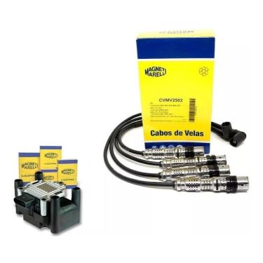 Imagem de Bobina E Cabos Velas Ignição Marelli Gol G3 G4 1.6 1.8