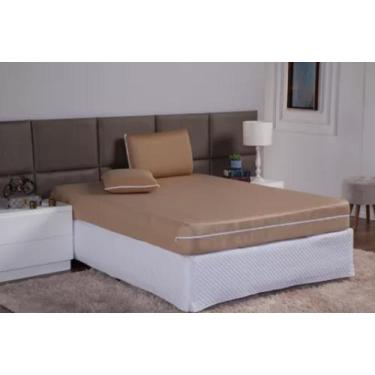 Imagem de Capa de Colchão Para Cama Queen Com Ziper Resistente em Malha Gel Gros