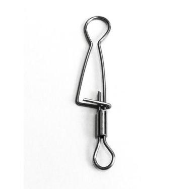 Imagem de 10 Presilhas Reforçadas/Snap/Grampo em inox p/pesca espada 6,3 cm n 4 
