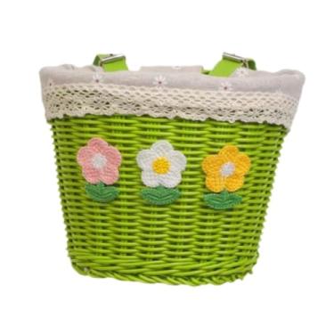 Imagem de menolana Cesta de bicicleta infantil, cesta de bicicleta fácil de instalar, armazenamento universal, acessórios portáteis de para compras, ciclismo e passeios