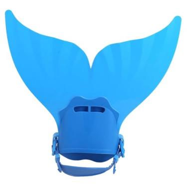 Imagem de Dynwave Mermaid Swim, Nadadeiras de Natação, Confortáveis, Equipamento de Vestimenta Ajustável para Crianças, Meninas, Meninos, Azul