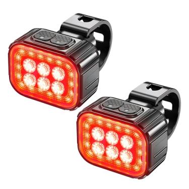 Imagem de baluoqi Luz De Bicicleta Recarregável, Farol E Lanterna Traseira Superbrilhantes, Conjunto Frontal Led Para Montanha (Lanterna Bicicleta, Dois Pacotes)