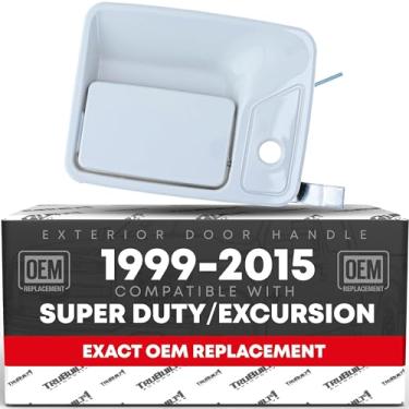 Imagem de Maçaneta externa dianteira direita com fechadura em Oxford White - Compatível com Ford F-250, F-350, F-450, F-550 Super Duty e 1999-2007 Excursion - OEM YC3Z-3622404-AAG, 80646