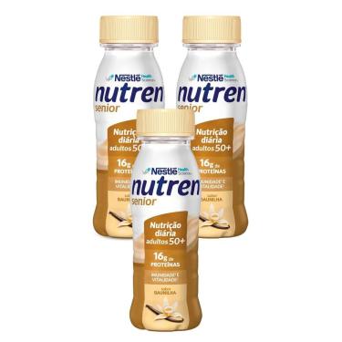 Imagem de Kit 3 Nutren Senior Complemento Alimentar Baunilha 200ml