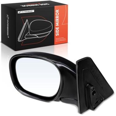 Imagem de A-Premium Espelho retrovisor manual do lado do motorista - compatível com Toyota RAV4 1996 1997 1998 1999 2000, apenas 4 portas - Espelho retrovisor externo externo preto não aquecido dobrável manual