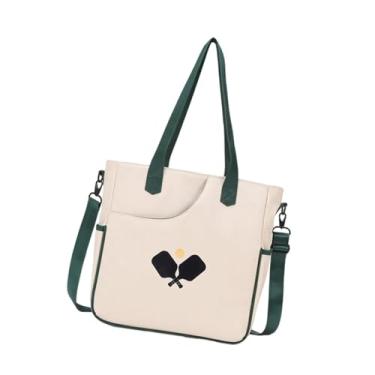 Imagem de oshhni Bolsa de Pickleball com Alça Ajustável, Leve, Prática, Profissional, à Prova D'água, Bolsa de Tênis, Bege