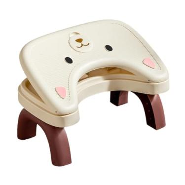Imagem de Kokiya Banco de banheiro, apoio para os pés, acessório ajustável, apoio para os pés, banheiro, penico, banco degrau para casa, ambientes internos, crianças e, Bege