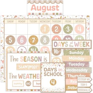 Imagem de Teacher Created Resources Quadro de avisos de calendário Terrazzo Tones (TCR7201)