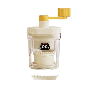 Imagem de Bothyi de gelo manual, máquina de raspadinha leve, raspador de gelo rotativo para camping, festa, bar em casa, Branco E Amarelo