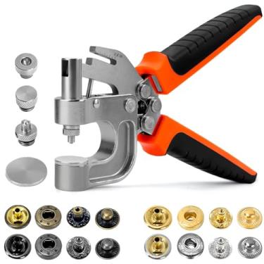 Imagem de Sopnom Kit De Botões De Pressão E Fechos De Couro, Kit De Botões De Pressão E Fechos De Couro De 17 Mm, Alicate De Pressão, 40 Conjuntos, 4 Cores, Botões De Couro De Metal, Botões De Pressão De Cour