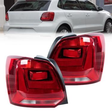 Imagem de YAENSYB Luz traseira para Volkswagen VW Polo Hatchback 2014-2018 Lâmpada de freio traseiro seta esquerda e direita