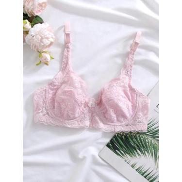Imagem de Sutiã plus Size Com Renda, Bojo Push-Up, Arame, Bralette Sexy, Lingeri