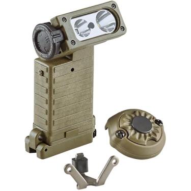 Imagem de Streamlight Lanterna tática multicombustível militar Sidewinder X 14800 de 275 lúmens com cabeça de titulação, inclui LEDs branco/vermelho/azul/IR com E-Mount, coiote