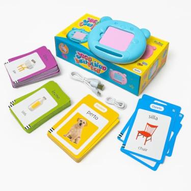Imagem de Brinquedo Educativo Bilíngue Infantil: Aprenda Inglês e Espanhol com Cartas Interativas e Sons - Ideal para Crianças de 1 a 5 Anos - Certificado INMETRO | COR: AZUL
