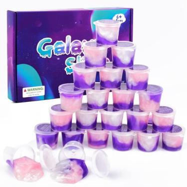 Imagem de Kit Slime Dauwiaow Galaxy, pacote com 24 unidades, supermacio e elásti