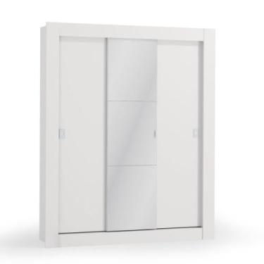 Imagem de Guarda-roupa Solteiro com Espelho 170cm 3 Portas de Correr Sliding Kap