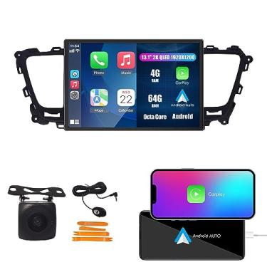 Imagem de KUNFINE Rádio Android CarPlay e Android Auto Autoradio Navegação veicular estéreo reprodutor multimídia GPS Touchscreen RDS DSP BT WiFi substituição para Kia Carnival Sedona 2014-2019, se aplicável