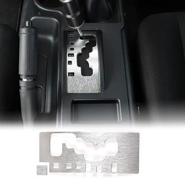 Imagem de Capa de acabamento do painel de mudança de marchas de controle central adequada para Toyot@ FJ Cruiser 2007-2021 2 peças painel de câmbio de carro painel anti-arranhões adesivo de moldura de painel de