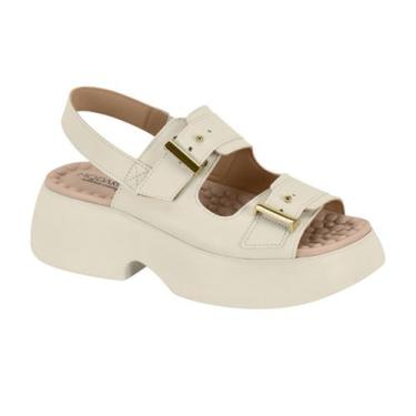 Imagem de Sandalia Papete Feminina Modare Conforto Sola Alta Massageadora Fivela