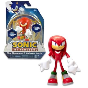 Imagem de Sonic the Hedgehog Action Figure Knuckles - Knuckles 3 Inch Mini Figure Plus Collector Cards | Sonic Figurines Action Figures
