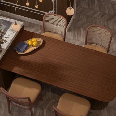 Imagem de Papel de parede de madeira de nogueira JSEVEM, papel de parede de vinil descascar e colar, adesivos de móveis autoadesivos, filme de parede para armário de cozinha, armário (15,74" × 196,85")