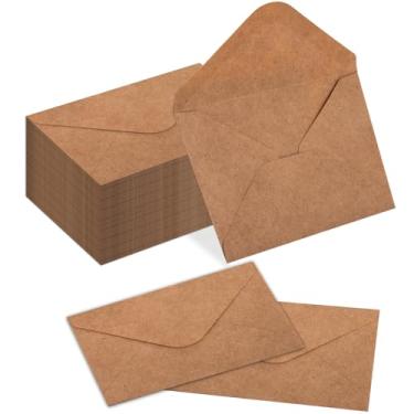 Imagem de 180 pacotes de mini envelopes de cartão de presente, envelope pequeno com selo de goma, envelopes de cartão de visita de papel, bolsos pequenos para envelopes pequenos para cartões de notas, 10 x 6 cm