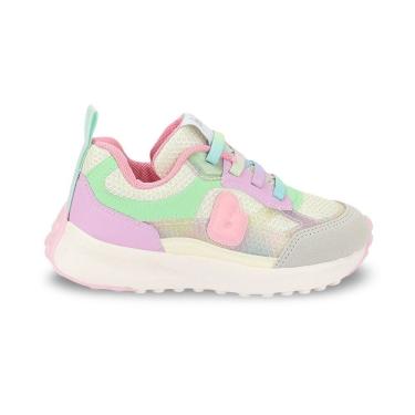 Imagem de Tênis Infantil Menina Bibi Jogging Rosa Verde