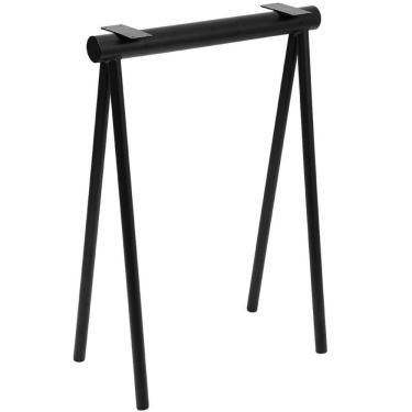 Imagem de Pé de Mesa Preto Cavalete Aço Metal Para Mesa Escritório Jantar Masutti 27,5x73x54cm