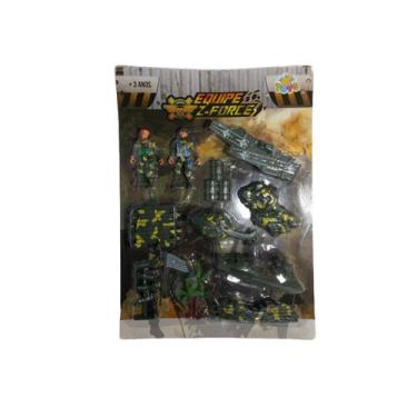 Imagem de Brinquedo Equipe Z-Force Navio Helicóptero Boneco 12 peças - Up Toys