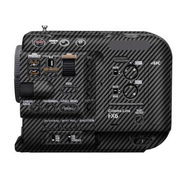Imagem de Adesivo de capa de câmera para Sony FX6 Protetor de câmera película protetora anti-arranhões decoração FX 6 (fibra de carbono preto)