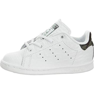 Imagem de Tênis Adidas infantil unissex original Stan Smith #BB3008, Footwear White / Night Cargo-core Black, 10