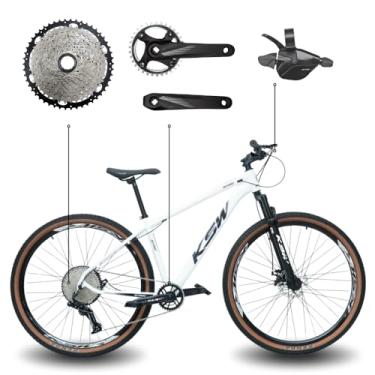Imagem de Bicicleta Aro 29 Bike Ksw Mtb 12v Marchas K7 11-50 Quadro em Alumínio 6061 (Branco, 17)