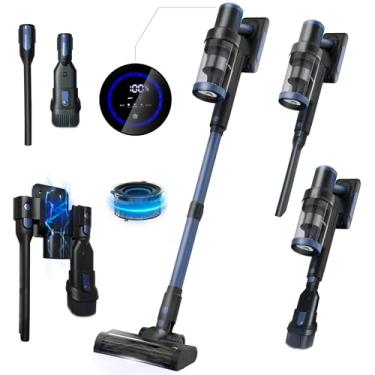 Imagem de Coodss Aspirador de pó sem fio, 30KPA 350 W com tela sensível ao toque de LED, suporte de parede de carregamento, 3 modos de sucção, aspirador sem fio antiembaraço para casa/cabelo/tapetes/piso rígido