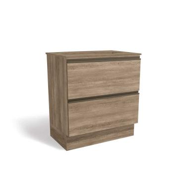 Imagem de Balcão de Cozinha p/ Cooktop c/ Tampo Maxxi G755 c/ 2 Gavetas 80cm Nogal/Nogal - Kappesberg