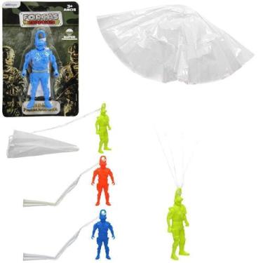 Imagem de Boneco Soldado Paraquedista Forcas Especiais 10X4,5Cm - Etitoys