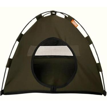 Imagem de Tenda para Cães e Gatos, Portátil, Azul, Abrigo para Animais de Estimação com Ventilação Tubline (Preto)