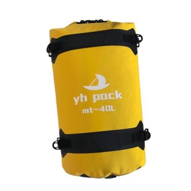 Imagem de Dynwave Bolsa de viagem impermeável de grande capacidade para quadro de motocicleta para homens e mulheres, bolsa traseira para viagem e praia, Amarelo 40l