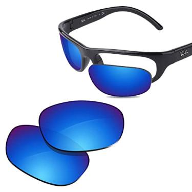 Imagem de Glintbay Lentes de óculos de sol de substituição 100% precisas para RayBan RB4033 60 mm - Espelhado azul gelo polarizado