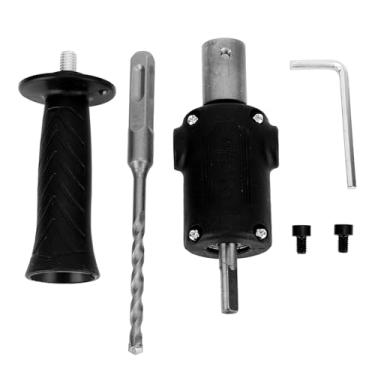 Imagem de Martelo elétrico Cabeça de Conversão Martelo Rotativo Broca Antiderrapante Lidar Com Ferramenta Poderosa Para Madeira Alvenaria Concreto Tijolo ABS Aço Inoxidável 373g 12.5cm Broca (preto)