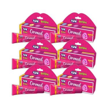 Imagem de Kit 6x Hidratante Labial Carmed Fini Beijos Cor Rosa 10g - CIMED